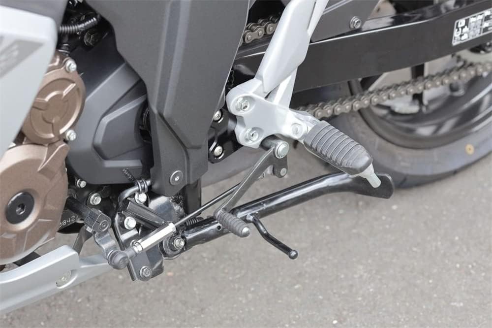 CNC Aluminum Step-Up Bracket for Motorcycles, Compatible with Gixxer 250 and Gixxer SF250, 40-42mm Backward/13-25mm Upward (Silver)