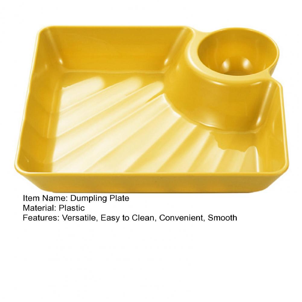 Teigtaschenteller mit Soßenschale, leicht zu reinigen, Kunststoff, für Snacks, Desserts, Sushi, Pommes Frites, Tomatensoßenschale, Küchenzubehör