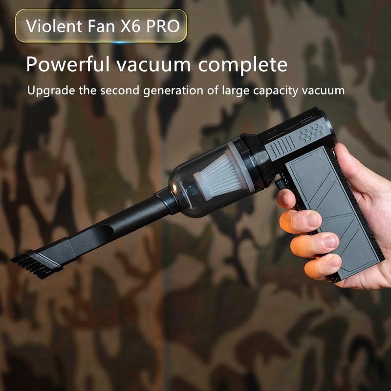 X6 Pro Violent Fan 400000RPM Powerful Air Blower Vacuum Dust Cleaner Type-C Charging Winds 53m/s Brushless Turbo Jet Blower Fan