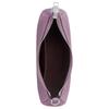 Coach Teri 25 Metal Logo Zip Closure Leather Crossbody Shoulder Bag Medium Women's Purple