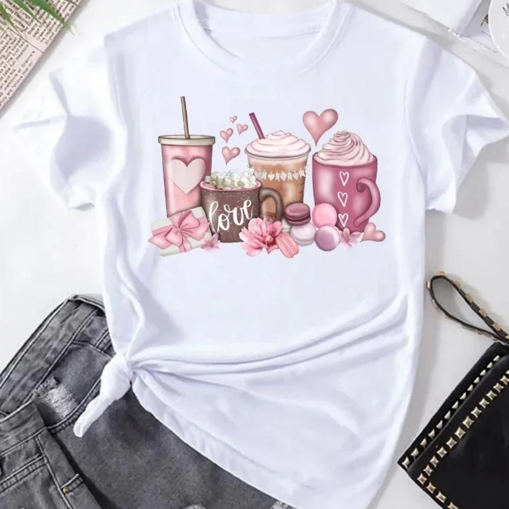 Womens Shortsleeved Tshirt Ice Cream Fashion Printed Base Shirt Harajuku Graphic T Shirts Aesthetic Clothes Tops