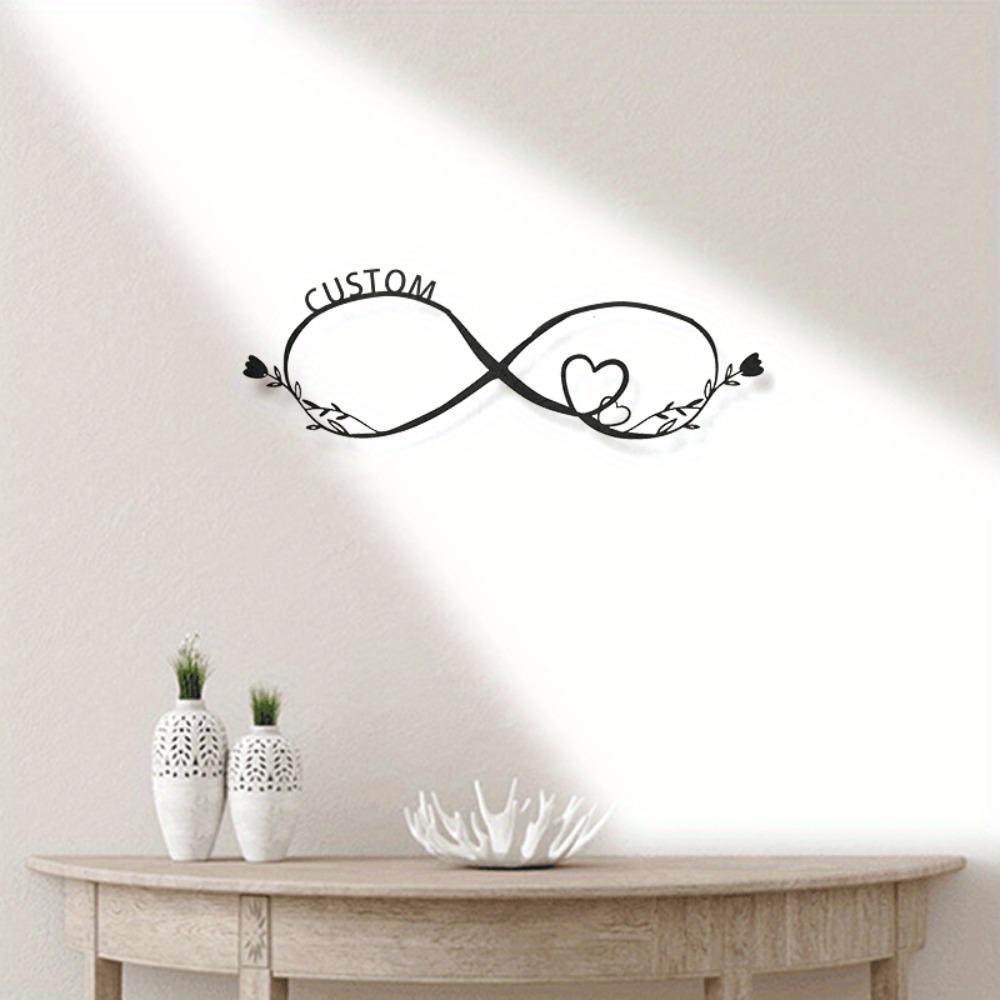 Infinity Metal Wall Art Love Gift Wedding Anniversary Sculpture