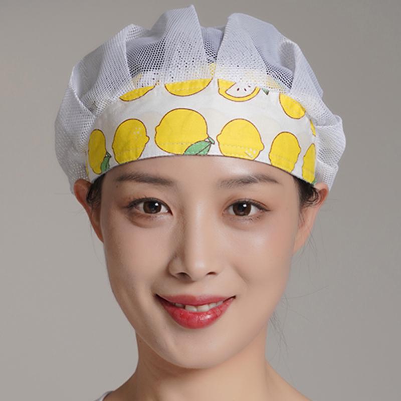 Breathable Dustproof Women's Work Cap - Mesh Chef Hat for Kitchen Hygiene, Oil & Smoke Proof