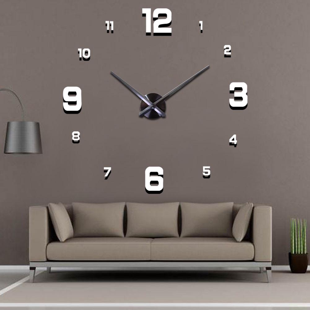 Kreative 3D DIY Quarz-Wanduhr im europäischen Stil für das Wohnzimmer