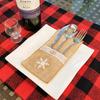 2024 Christmas Cutlery Sets with Burlap Bags - Perfect for Restaurant, Hotel, and Home Decorations.