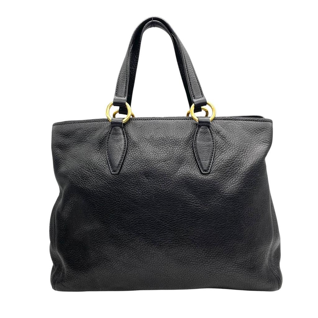 Used MIUMIUTote Bag black leather Women