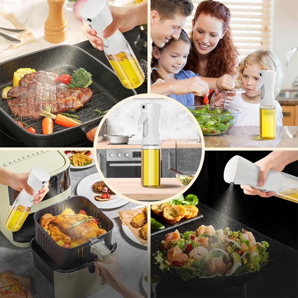 Oil Spray for Cooking - Olive Oil Dispenser Bottle Sprayer Mist-Reusable Food Grade Oil Vinegar Spray Bottle Kitchen Accessories