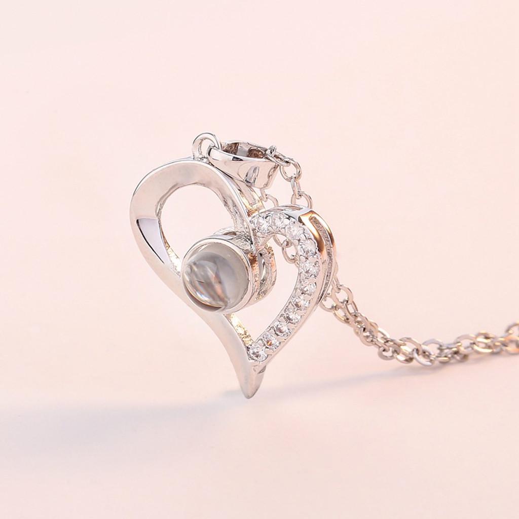 

Ожерелье с проекцией памяти на день Святого Валентина New 100 Languages I Love You