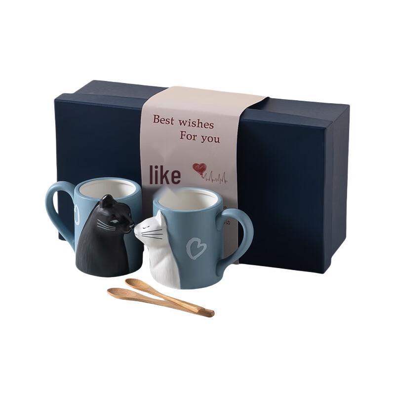 Duoli Ceramic Mug Gift Set with Wooden Spoon