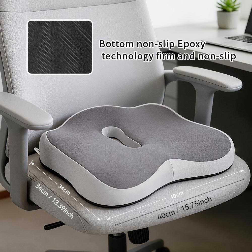 1pc Memory Foam Seat Cushion,Ergonomic Design with Central Groove,Suitable for Office,Home,Car Seats for Long Sitting