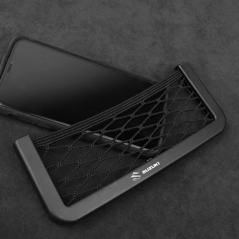 1 szt. Siatka samochodowa Torba Uchwyt na telefon Siatka do przechowywania Pudełko Kieszeń Organizer Dla Suzuki DZire IGNIS Grand Swift Jimny Vitara Baleno SX4 GW250 Splash Swace