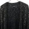 Desigual Long Sleeve Lame Long Knit Cardigan S Black Series Women Used