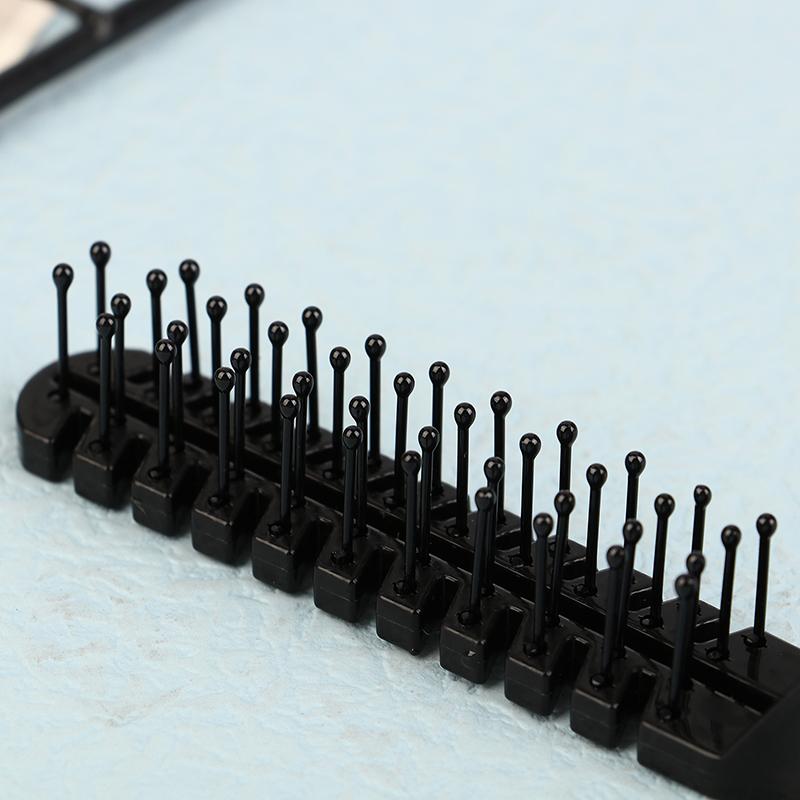 1Pc 2 In 1 Travel Portable  Hair Comb Folding Anti-Static Plastic Comb Hair Brush Compact Pocket Hair Comb