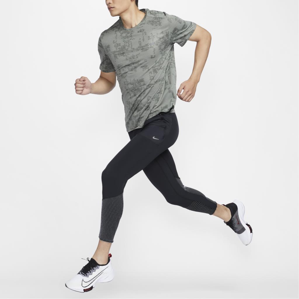 Nike Solid Color Lace-Up Straight Leg Nine-Point Sports Pants Men bottoms Black FZ1134-010