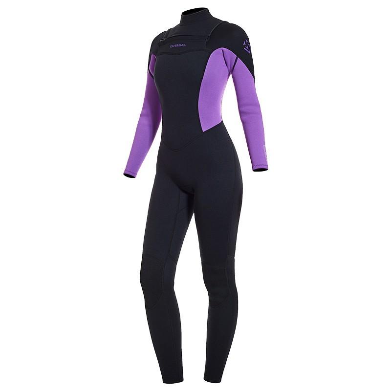 Diving Suit 3/2MM Front Horizontal Zipper One-piece Long-sleeved Warm Snorkeling Swimming Surfsuit
