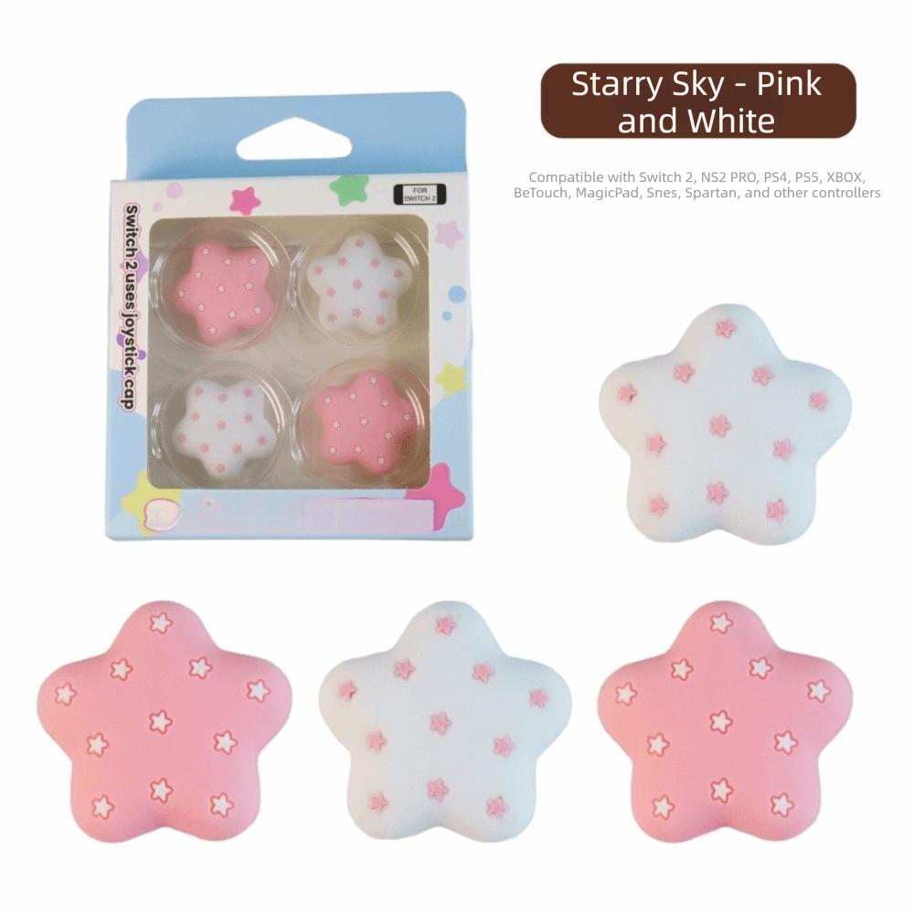 4 Pcs Non-Slip Joystick Cap Cover for Switch2/NS2/PS4/PS5/Pro/Xbox Controller Accessories