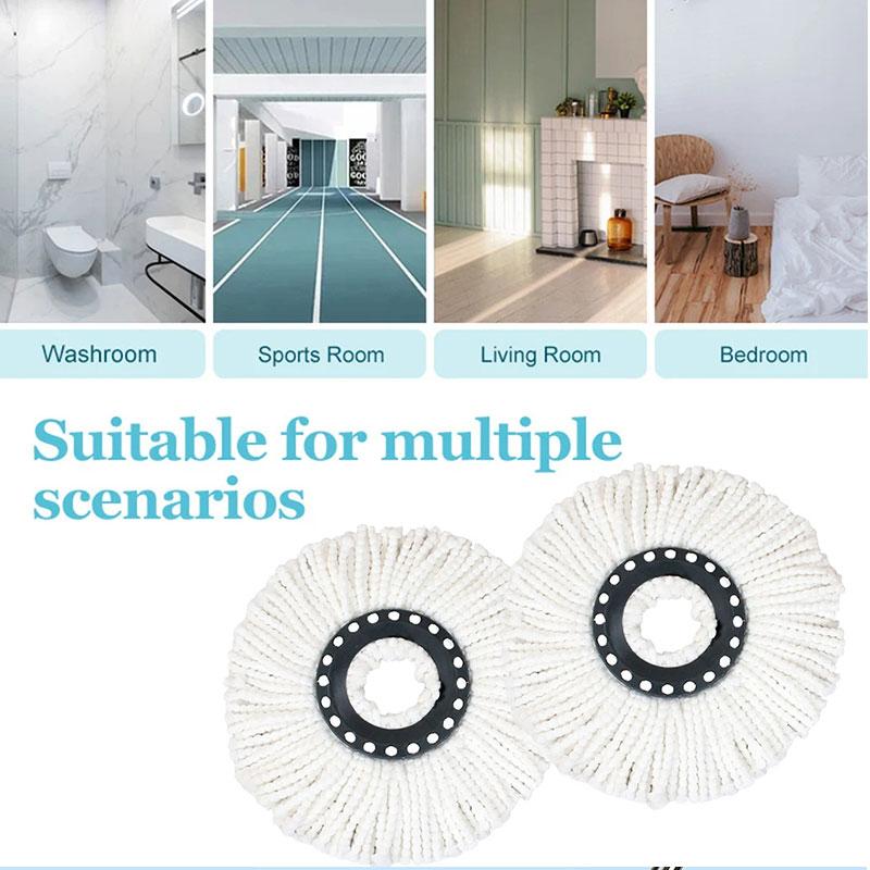 Universal Mop Head Refill 360°Rotating Mops Microfibers Round 16mm Mopping Head Clean Tool Home Floor Mop Cloth Accessories