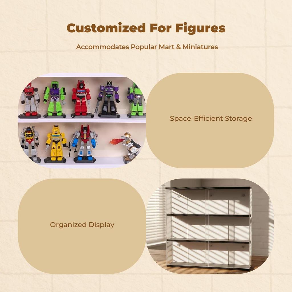 Black Acrylic Display Case, particleResistant Organizer, WallMounted Storage Box 25cm