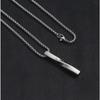 Men's Spiral Titanium Steel Necklace - Minimalist Hip-Hop Style Pendant