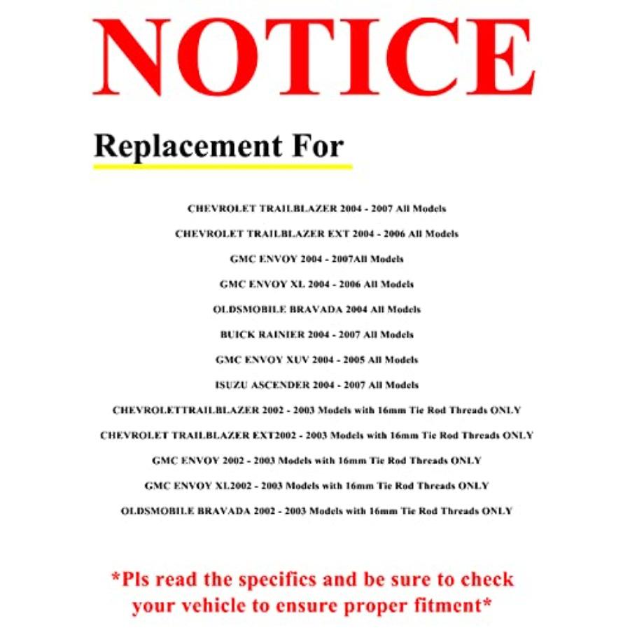 

14 PCS Complete Front Control Arms Suspension Kit Replacement for Chevrolet Trailblazer and GMC Envoy 20022007 Models with Enha United States