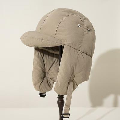 Korea Beliebte Gepolsterte Bombermützen Damen Herbst und Winter Verdickt Warm Ohrenschutz Lässig Vielseitig Fliegermützen