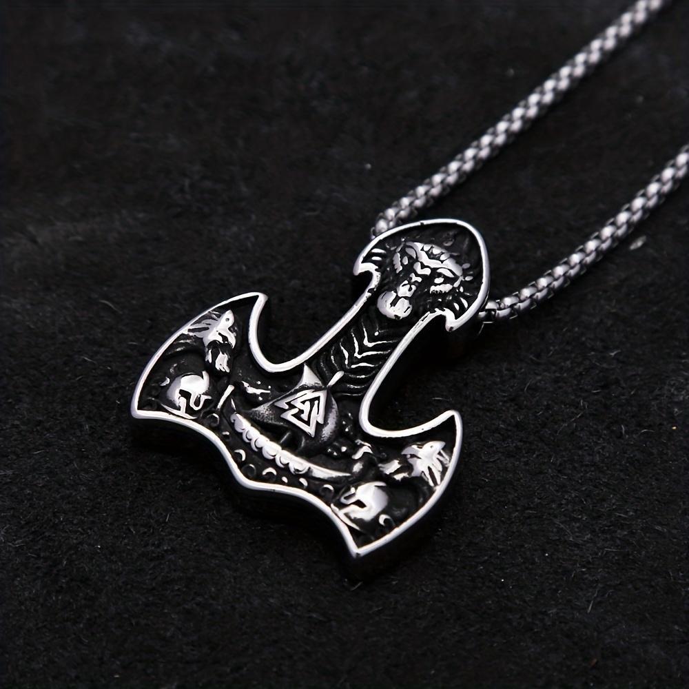 Vintage Wikinger Thor Hammer Anhänger Herren Halskette Wikinger Schiff Halskette Amulett Schmuck