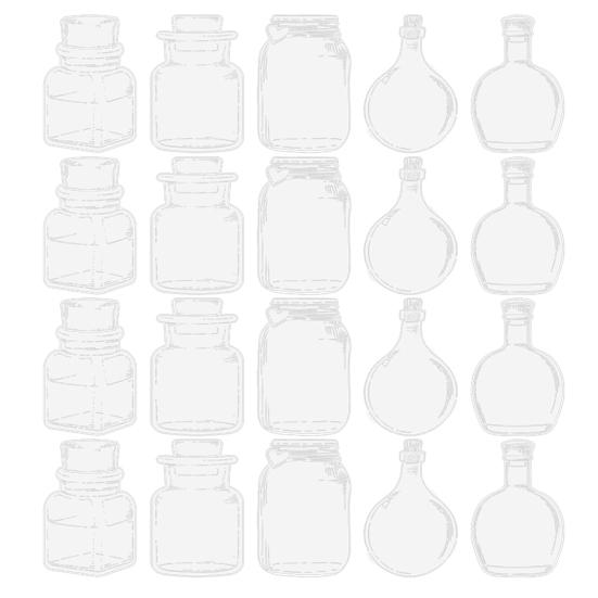 20Pcs DIY Transparent Dried Flower Bookmarks Exquisite Design Creative Floral Plant Clear Bookmarks Decorations