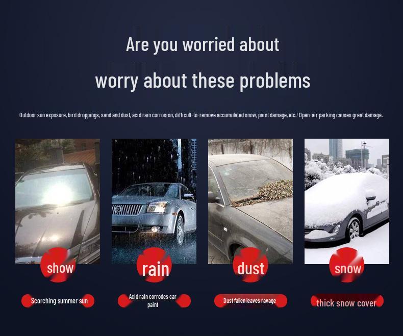 Langlebige Autoabdeckung: Oxford-Gewebe, Regendicht, Schneesicher, Schutz vor Sonne und Hitze