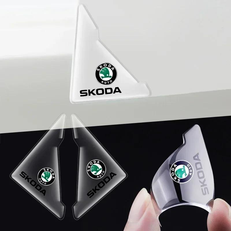2pcs Transparent Auto Edge Corner Guard Protective Sticker For Skoda Octavia A5 Fabia Superb Yeti Rapid Citigo 3 a 5 a 7 2 agu233
