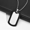 Personalisierte Hundemarken Halsketten für Männer Jungen, Geräuschlose Edelstahl Silikonrand Anhänger Halskette, Trendiger Soldaten Schmuck Geschenke