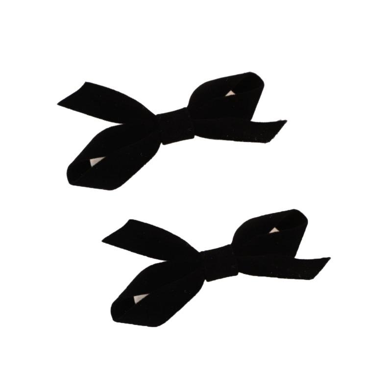 Velvet Bow Hair Clip Women Retro Versatile Gentle Duckbill Clip Temperament Hair Accessories