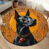 Egyptian Animal godsRound Area Rug,Carpet Rug for Living Room Bedroom Sofa Playroom Decor,Non-slip Floor Mat