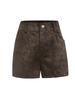 Women's High Waist Imitation Deerskin Velvet A-line Shorts - Autumn Slimming Style