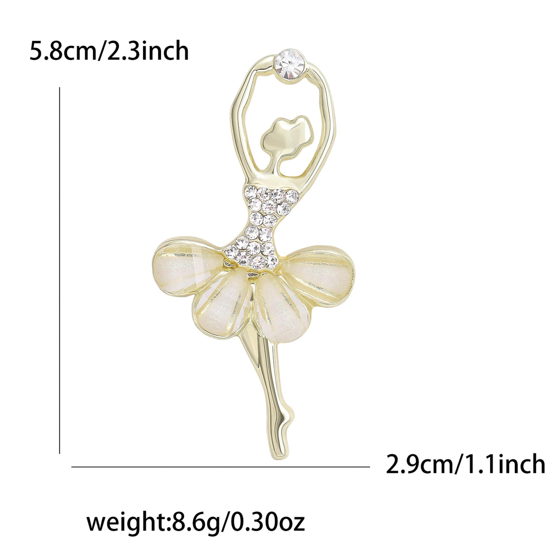 

Элегантный темперамент сплава стразы танцующая девушка брошь мода универсальная женская одежда корсаж украшение булавка