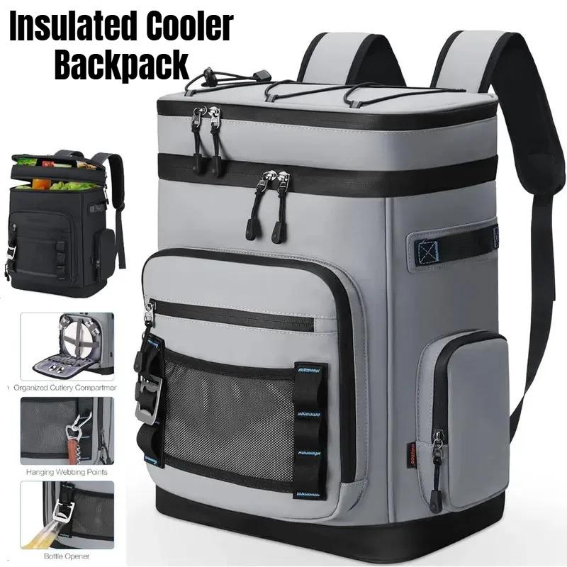 30L ulated Cooler Backpack Waterproof Leak-Proof for Men Women Camping Beach Fishing Picnic Travel Bag