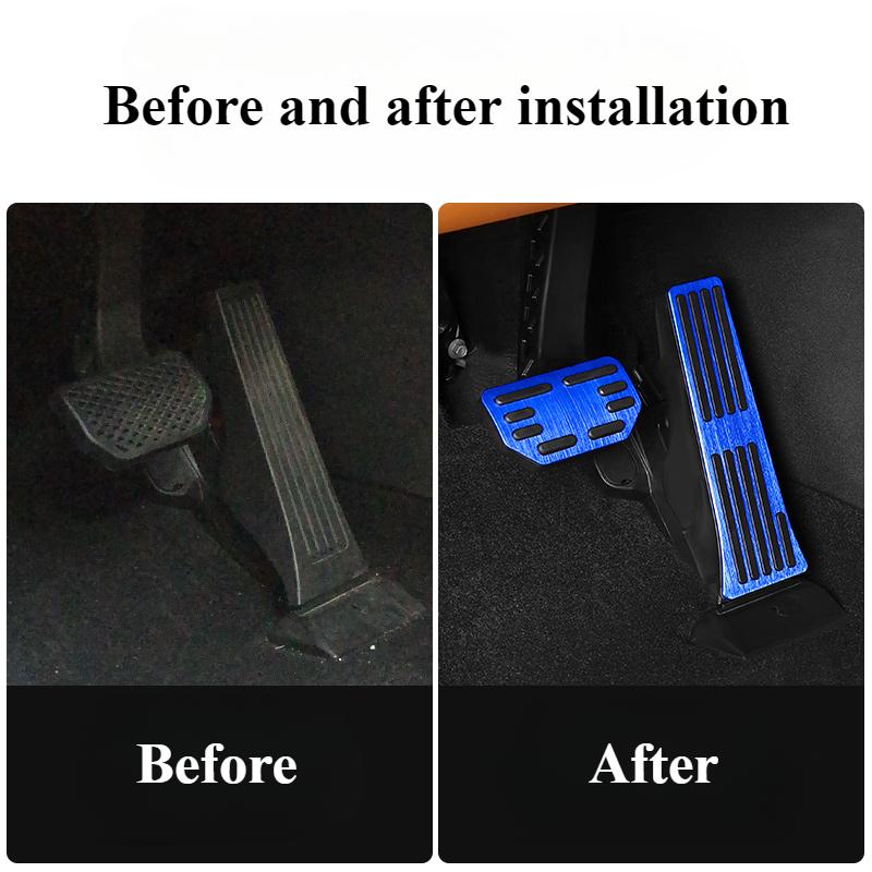 For LEAPMOTOR C10 Accelerator & Brake Pedal Cover, Anti-slip Foot Pedal Trim, Car Interior Modification Accessories