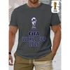 2026 USA-Canadian Cup, FIFA Football Print Crew Neck T-shirt, Street Style, Regular Fit, a Must-have for Football Fans, Suitable for Casual Attire