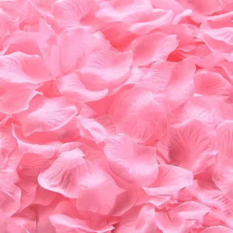 1000 st Konstgjorda Falska Rosblad Färgrika Simulering Silkesrosblad För Alla Hjärtans Dag Bröllopsfest Romantisk Dekoration