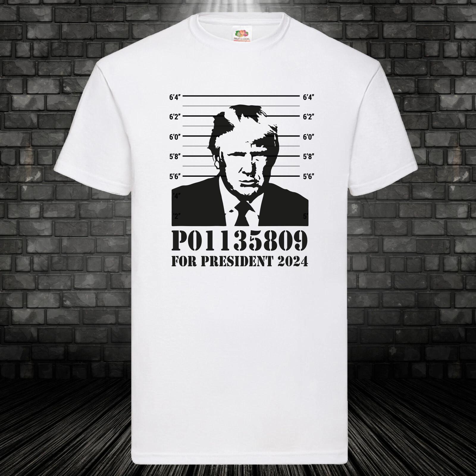 Trump Mugshot Shirt Fake News Never Surrender Tee President 2024 Donald S-5X L