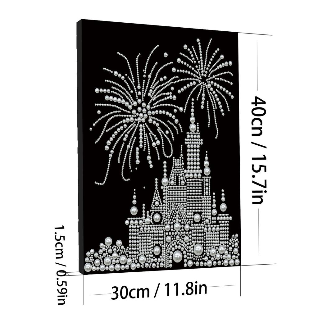 DIY Pearl Gem Paintings Picture Arts Craft With Frame 30x40cm for Adults Beginners Home Wall Decor