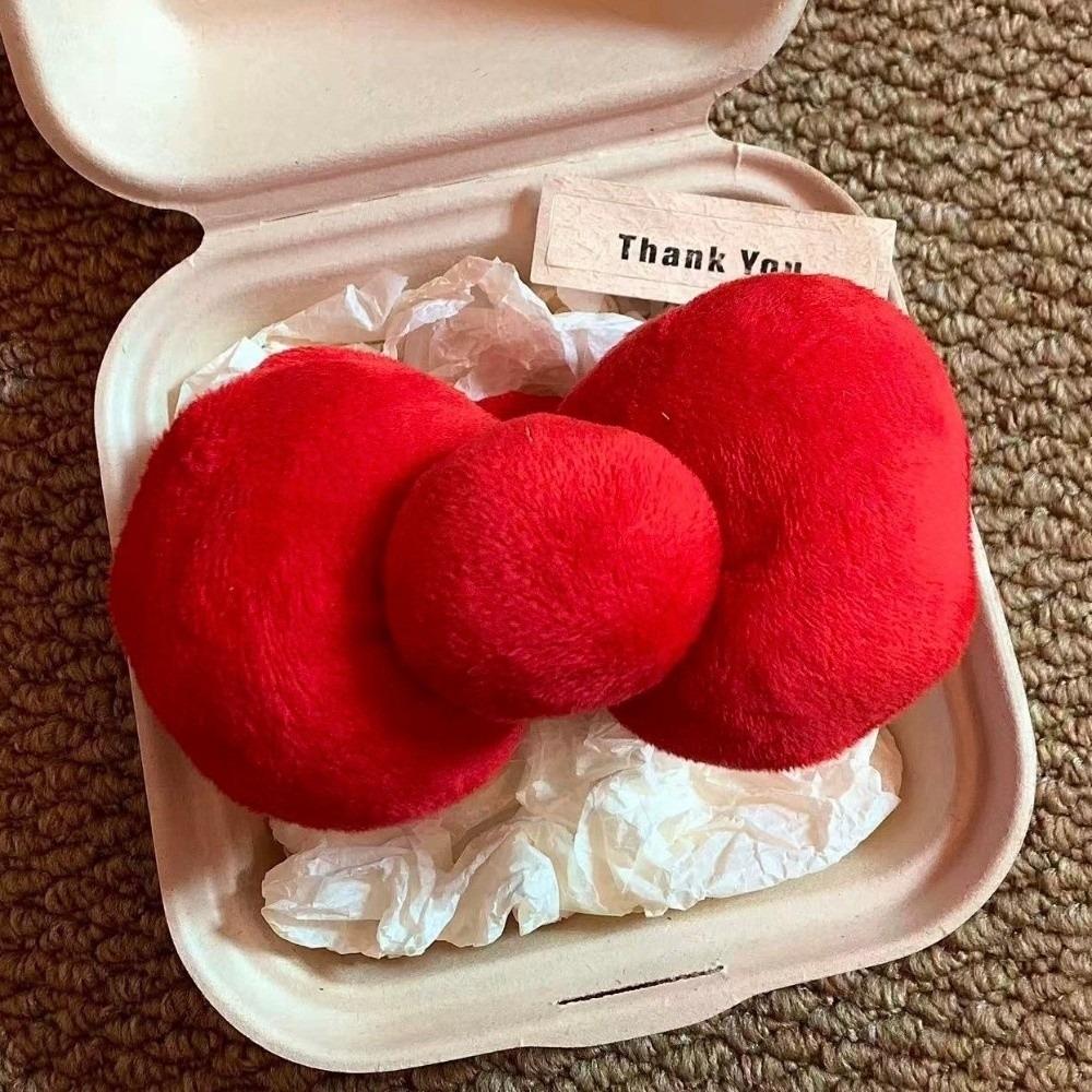 

Creativity Extra Large Bow Hair Clip Twist Clip Filling Cotton Banana Clip Red Girly Hair Accessory красный