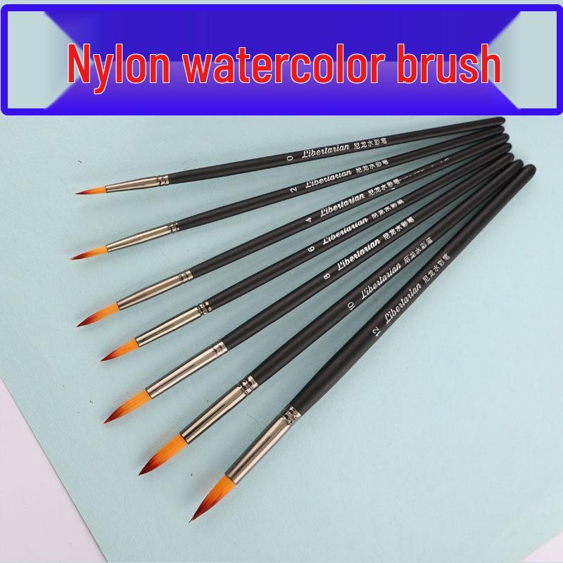 Nylon Liner Brush for Watercolor, Chinese Painting, Gouache, Acrylic, Oil, Gongbi & Line Art Size 0 чёрный