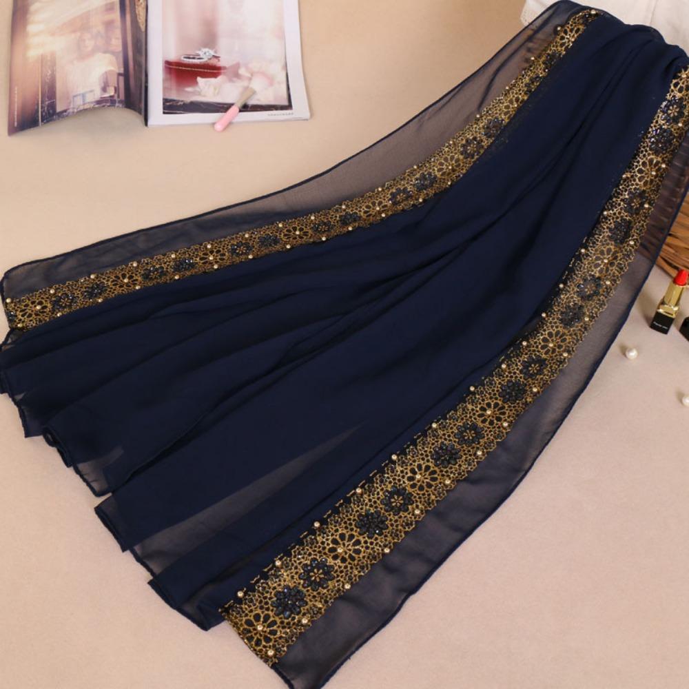 Multicolor Chiffon Headscarf Chiffon Material Malaysian Scarf Trendy Women Headwear  Gift