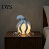 Dimmable Bedside Nightlight 3D Printed Octopus Night Light, Creative Table Lamp with Remote Control, 7 Color RGB Gradient Sleep LED for Kids Bedroom &