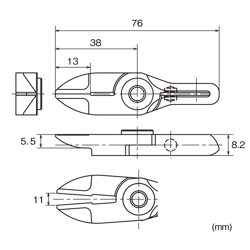 VESSEL Slide Air Horizontal Straight Long Blade for NY15AJL Nipper, Blade/GT-NY15 Type, Resin,