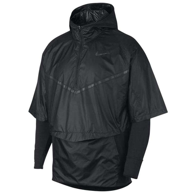 

Nike Логотип бренда 2 в 1 Толстовка-пуловер для бега, тренировок, фитнеса Мужские худи 933411-010 XL