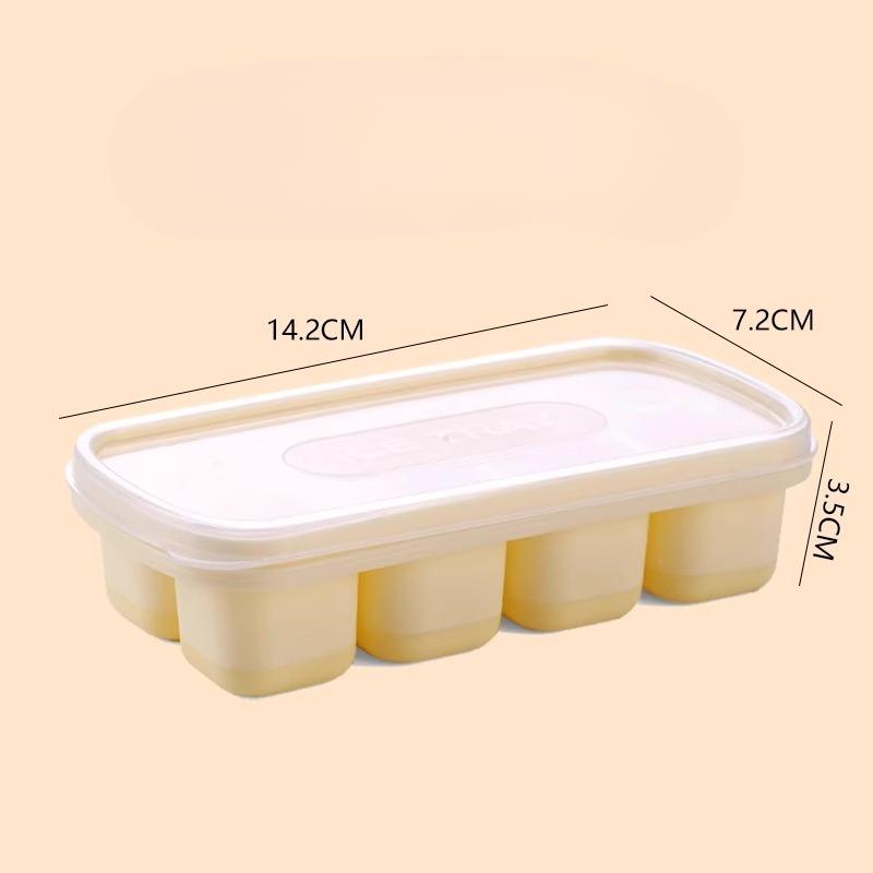 Ice Cube Mold Household Silicone Soft-bottom Refrigerator Ice-making BoxStorage Wonder Freezer Box Ice Hockey