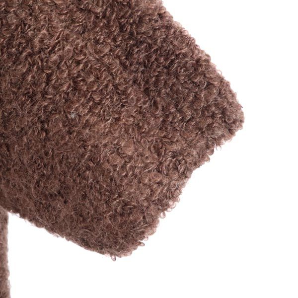 Givenchy Short Sleeve Sweater L Brown Mohair Blend Knit Women Used