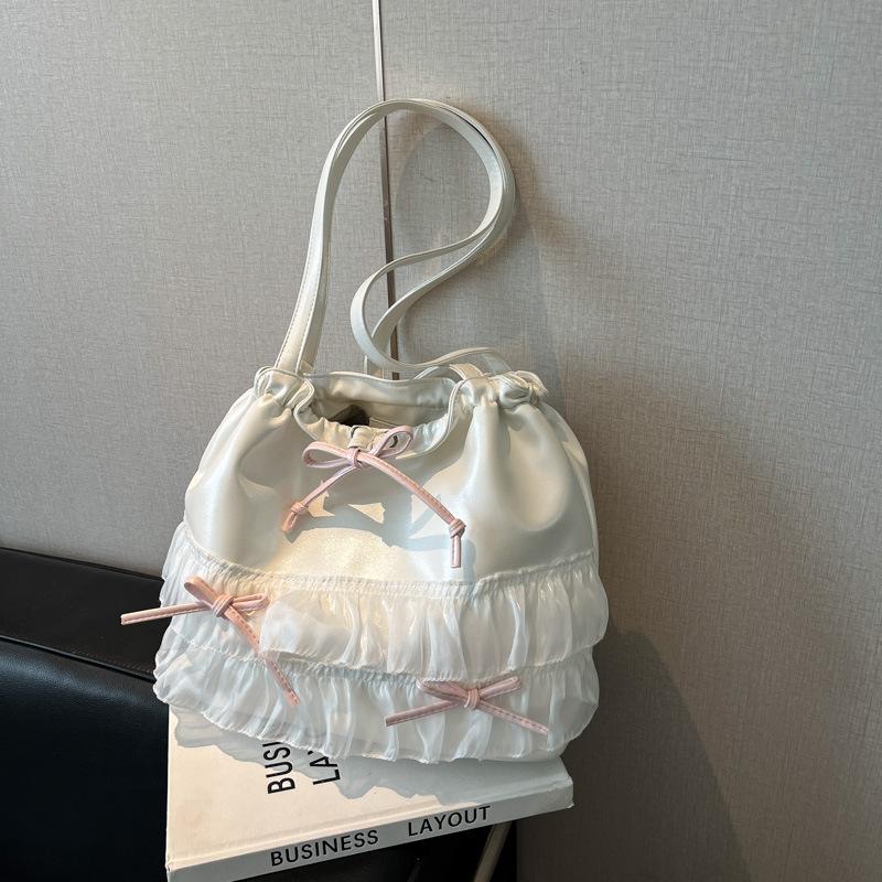 Lace Lace Backpack Women's New Fashion Sweet Tote Bag Large Capacity Commuter Armpit Bag