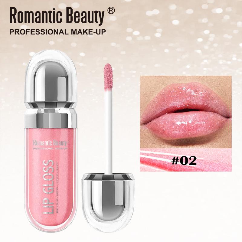 Mirror Pearlescent Lip Gloss Shimmer Plump Lip Gloss Easy to Color Lip Glaze Long-Lasting Liquid Lipstick Plumping Lip Oil 3